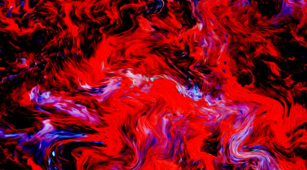 Red HD Swirls Digital Abstract Art Wallpaper