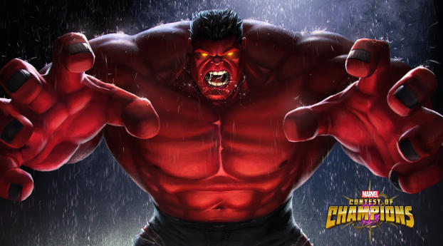 Red Hulk MARVEL Contest of Champions Wallpaper 720x1544 Resolution