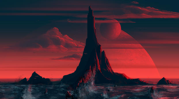 1242x2688 Red Island Iphone XS MAX Wallpaper, HD Artist 4K Wallpapers,  Images, Photos and Background - Wallpapers Den