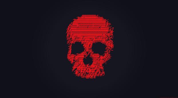 Red Skull Ascii Wallpaper 1080x2280 Resolution