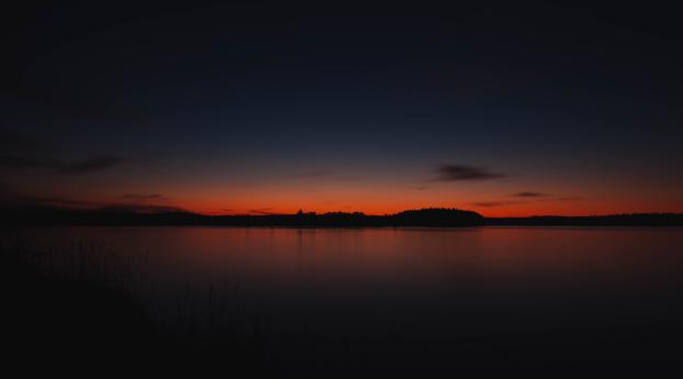Red Sunset Skyline And Trees Wallpaper 360x640 Resolution