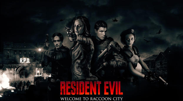Resident Evil Welcome To Raccoon City Movie 2021 Wallpaper 1024x600 Resolution