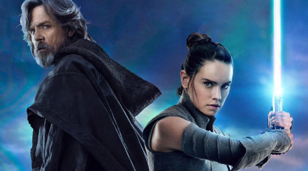 Rey And Luke Star Wars The Last Jedi Wallpaper 1080x2040 Resolution