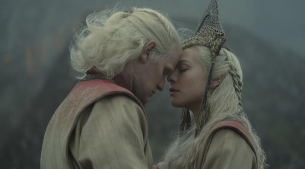 Rhaenyra Targaryen & Daemon Targaryen Love House of the Dragon HD Wallpaper 1080x2280 Resolution