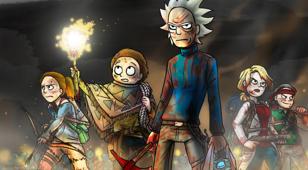 Rick and Morty 2019 Art Wallpaper 1920x1080 Resolution