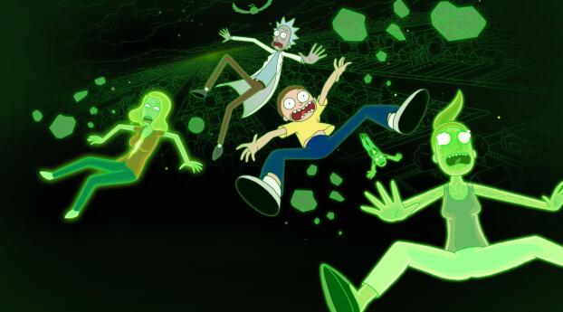 Rick and Morty into The Space HD Wallpaper 1080x2400 Resolution
