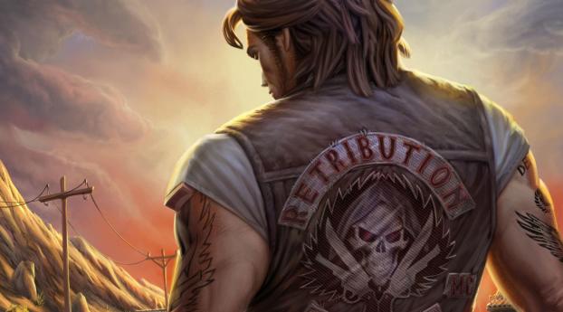 ride to hell retribution, ride to hell, man Wallpaper 1336x768 Resolution
