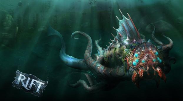 rift, monster, underwater Wallpaper 320x568 Resolution