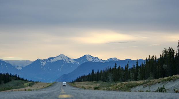 road, highway, mountains Wallpaper 360x640 Resolution