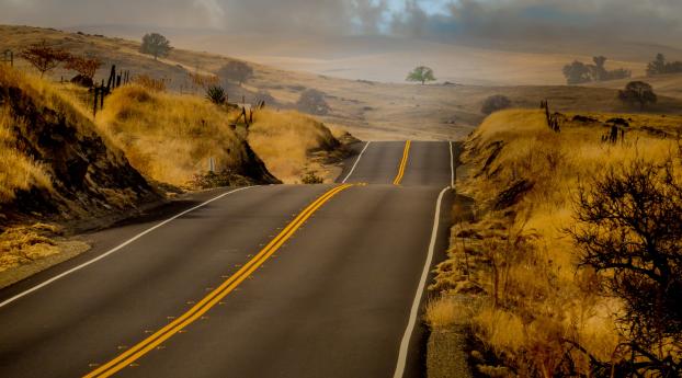 road, hills, marking Wallpaper 720x1280 Resolution