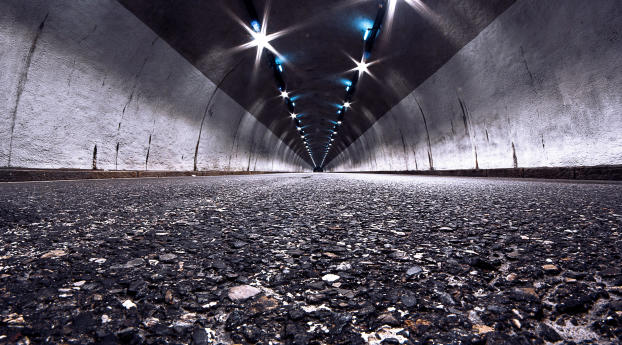 road, tunnel, night Wallpaper 640x960 Resolution