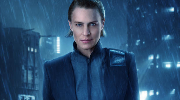 Robin Wright As Lieutenant Joshi In Blade Runner 2049 Wallpaper 1080x2246 Resolution
