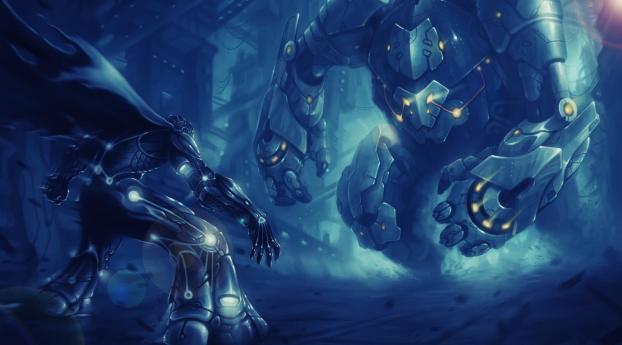 robots, cyborgs, battle Wallpaper