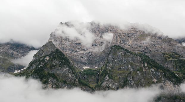 rocks, mountains, mist Wallpaper 640x960 Resolution