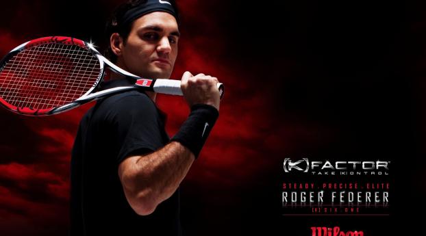 roger federer, racket, tennis player Wallpaper 1080x2220 Resolution