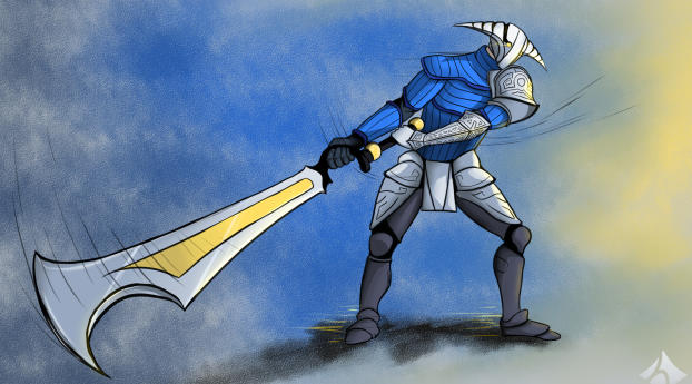 rogue knight, dota 2, art Wallpaper 1440x2960 Resolution