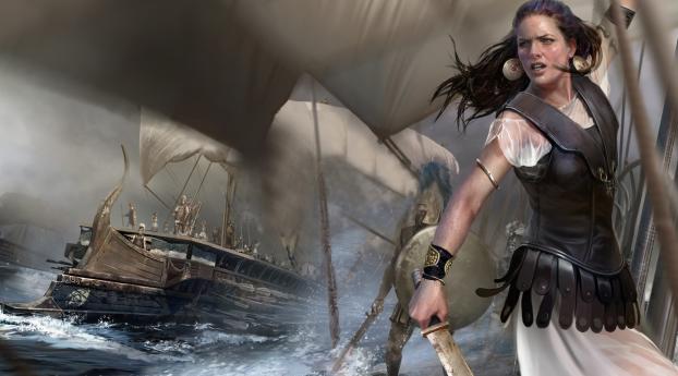 rome total war, girl, soldiers Wallpaper 1440x900 Resolution