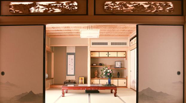 room, style, doors Wallpaper 2560x1080 Resolution