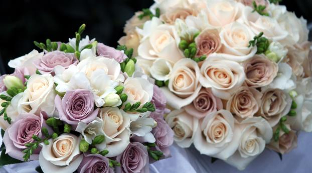roses, flowers, wedding bouquets Wallpaper