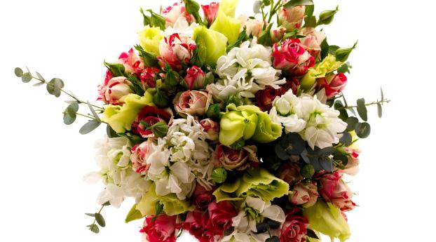 roses, lisianthus russell, freesia Wallpaper 1080x2340 Resolution