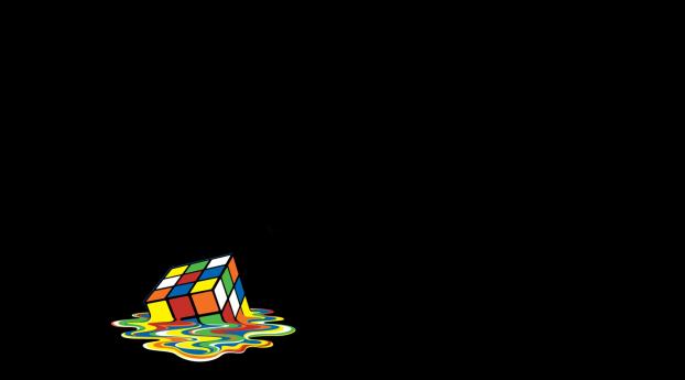 rubiks cube, colorful, melting Wallpaper 320x240 Resolution