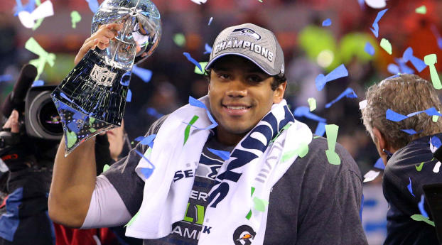 russell wilson, super bowl, victory Wallpaper 1600x900 Resolution