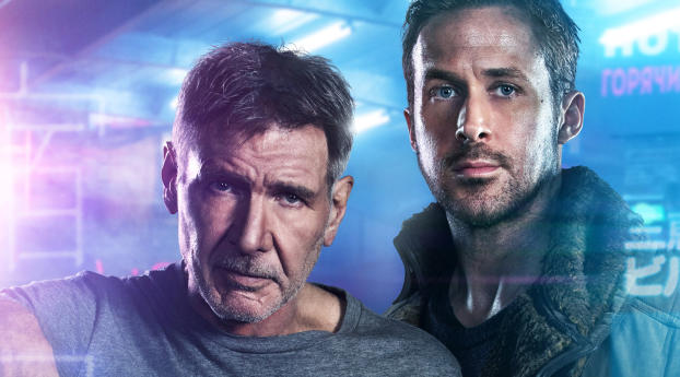 Ryan Gosling And Harrison Ford Blade Runner 2049 Wallpaper 1080x2256 Resolution