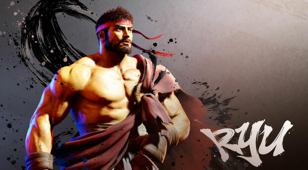Ryu HD Street Fighter 6 Wallpaper 1300x768 Resolution