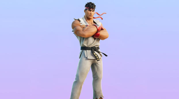 Ryu Outfit Skin Fortnite Wallpaper 1080x2246 Resolution