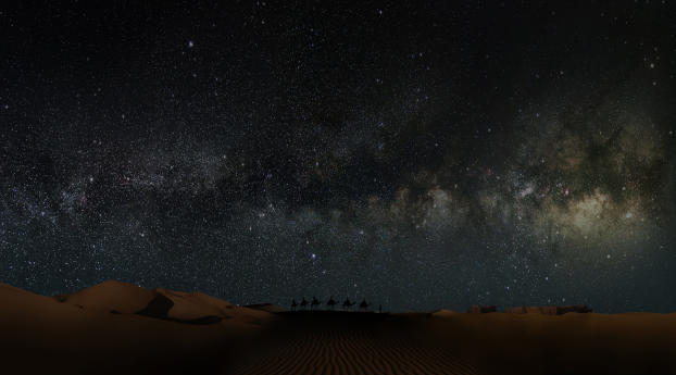 Sahara Desert in Scenery Night Wallpaper 2000x1200 Resolution