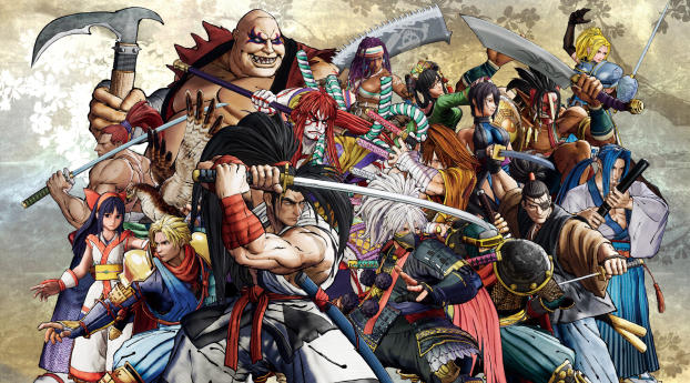 Samurai Shodown All Charcters Wallpaper 1440x3120 Resolution