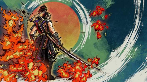Samurai Warriors 5 Digital Art Wallpaper 1080x2244 Resolution
