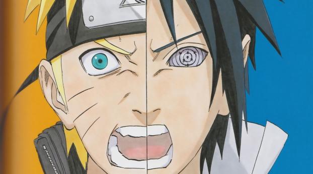 Sasuke Uchiha and Naruto Uzumaki Wallpaper 1440x3160 Resolution