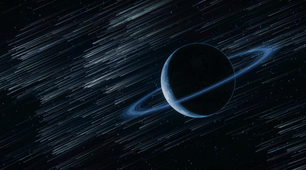 Cassini Probe near the planet Saturn-rings of dust-Desktop HD Wallpaper for  Mobile phones-Tablet and PC-3840x2400 : Wallpapers13.com