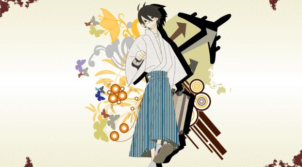 sayonara zetsubou sensei, guy, kimono Wallpaper 360x640 Resolution