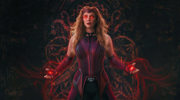 Scarlet Witch Wanda Vision Full Power Wallpaper 1080x2316 Resolution
