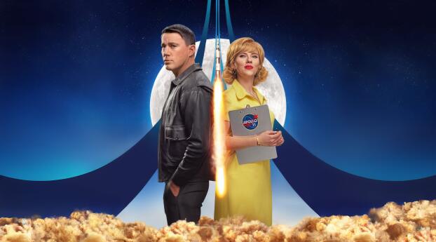 Scarlett Johansson Fly Me To The Moon Movie Wallpaper