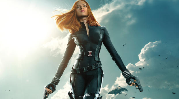 Scarlett Johansson in Captain America Wallpaper 1024x1080 Resolution