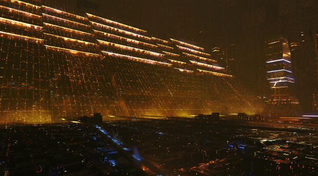 Sci Fi City HD City Nightscape Wallpaper