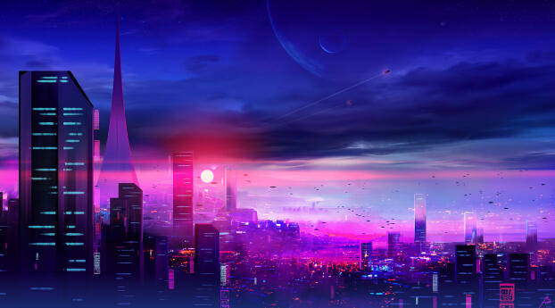 Sci Fi City HD CyberCity 2022 Wallpaper