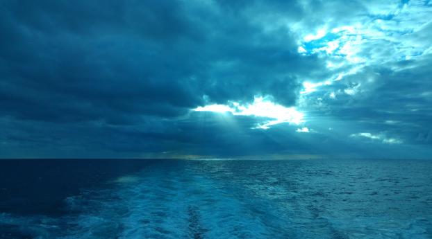 sea, horizon, waves Wallpaper 1440x900 Resolution