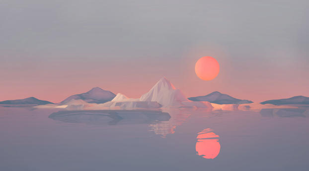 Serenity in Low Poly Wallpaper 480x854 Resolution