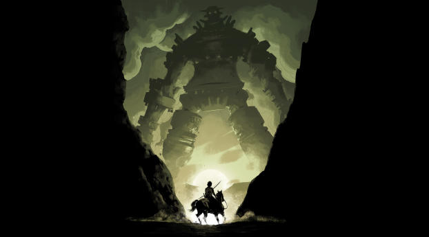 Shadow Of The Colossus Video Game Wallpaper 2560x1024 Resolution