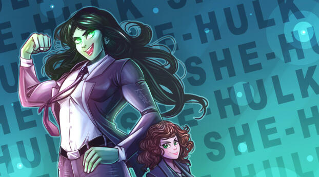 She-Hulk: Attorney at Law Fun Art Wallpaper