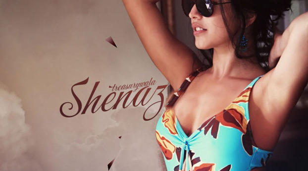 Shenaz Treasurywala Latest  Stunning Photoshoot Wallpaper 1336x768 Resolution