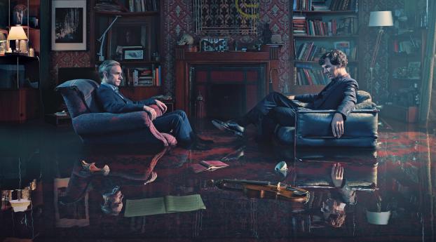 Sherlock Tv Show Still Wallpaper 1080x2280 Resolution