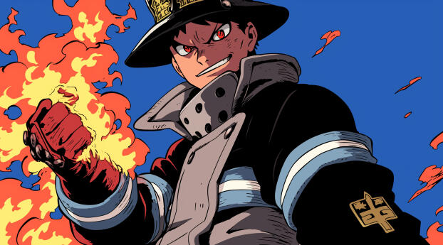 Shinra Kusakabe Fire Force Blazing Hero Wallpaper