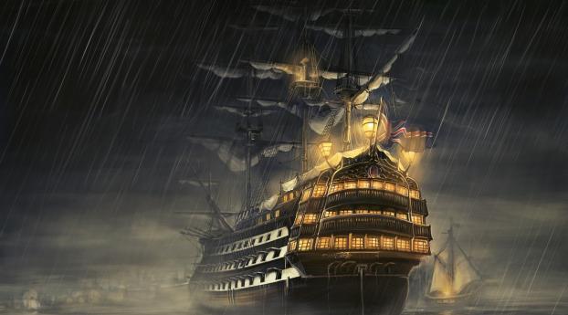 ships, sea, light Wallpaper 1080x1920 Resolution