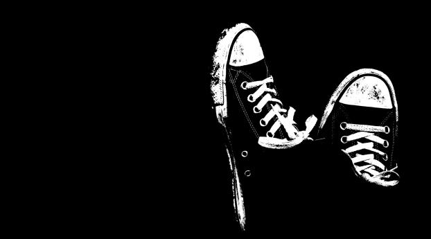 shoes, шнурки, black Wallpaper