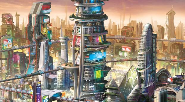 simcity cities of tomorrow, simcity, simulator Wallpaper 1280x720 Resolution